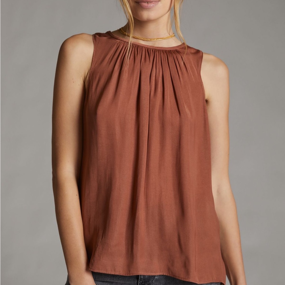 Current Air Backless Rust Blouse - image 3